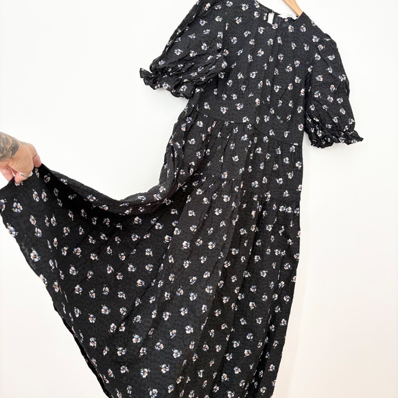 & other stories floral puff sleeve midi dress - Picture 5 of 8